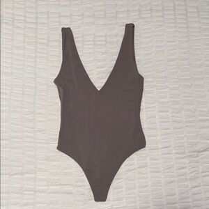 Babaton Aritzia Taupe body suit